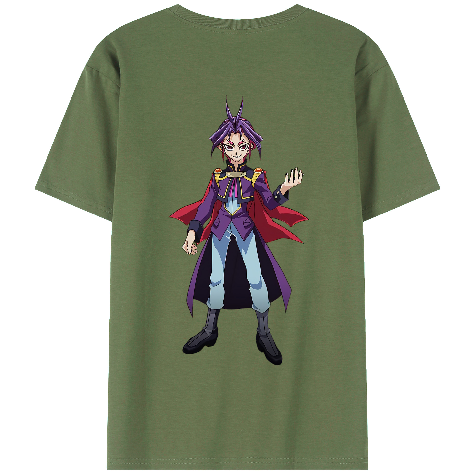 （画像用） 遊☆戯☆王 Yu-Gi-Oh! 綿100％ メンズ半袖Tシャツ（バックプリント） 通気性